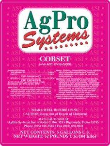 Product Label AgPro Systems Corset Soil Enhancer
