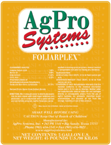 Product Label AgPro Systems Foliarplex