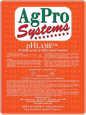 Small Product Label AgPro Systems pHlame